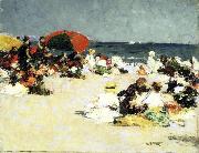Edward Henry Potthast Prints On the Beach oil on canvas